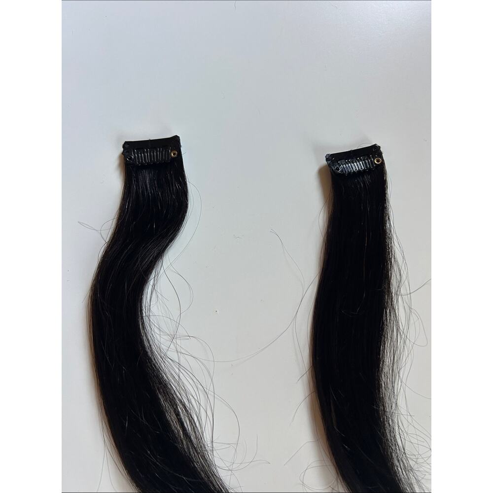 Luxy Seamless Clip In Hair Extensions 16” Inch 140g 1B Off Black Remy Human Hair - Picture 13 of 16